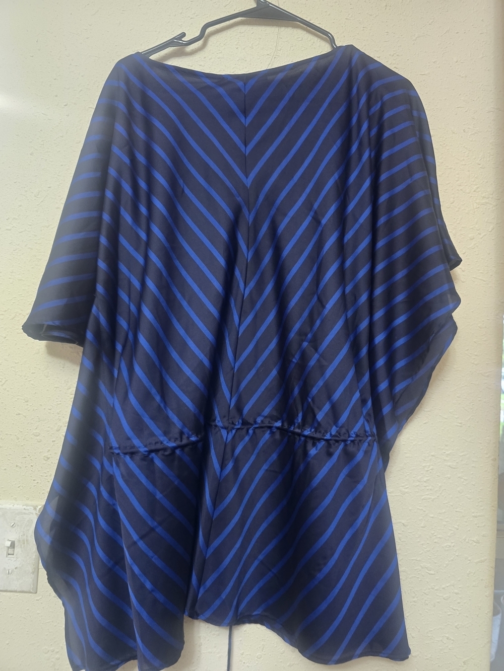 Lauren Ralph Lauren Blue Striped V-Neck Tunic Top - Picture 3 of 5